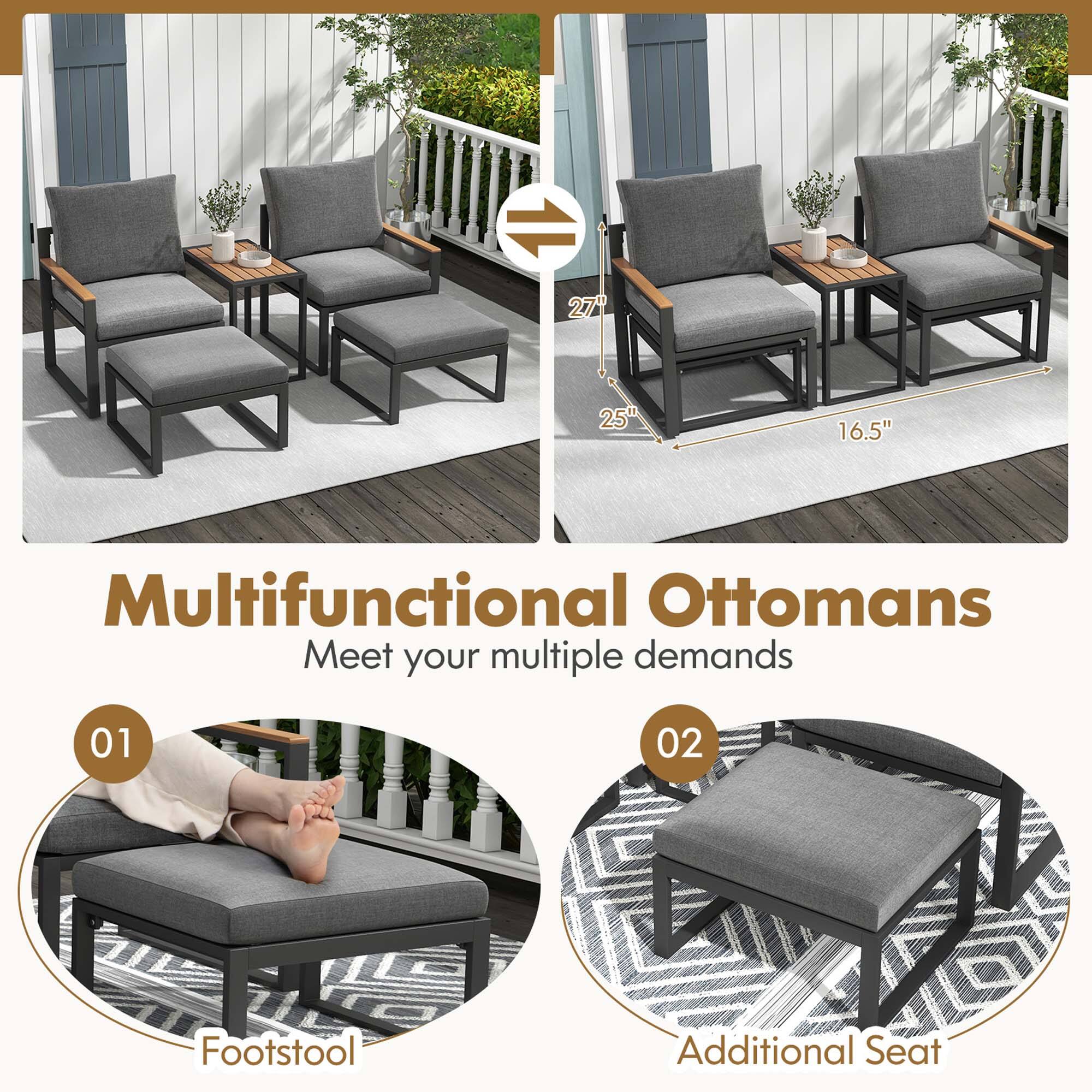 Multifunctional Ottomans Meet your multiple demands 01 02 Footstool Additional Seat