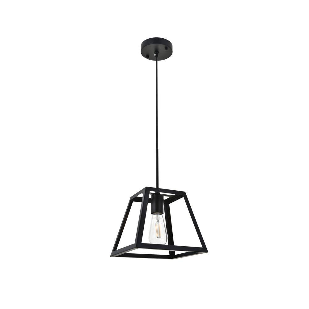 Alt View 4. Living District - Resolute 1 light black Pendant - Black.