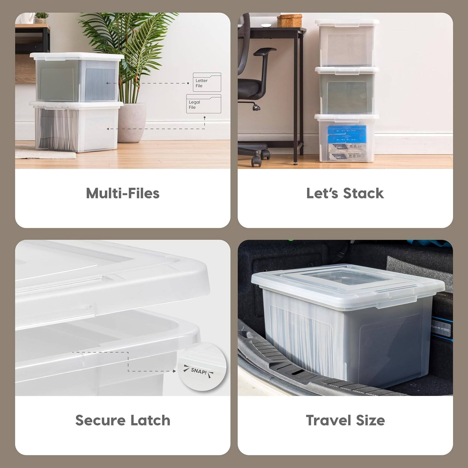 Letter File Legol Fie 1 Multi-Files Let's Stack - SNAP! Secure Latch Travel Size