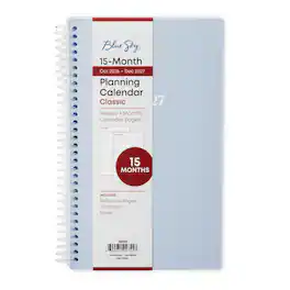 Blue Sky - 2027 15-Month Weekly & Monthly Planner Calendar, 5"x8", Soft Blue
