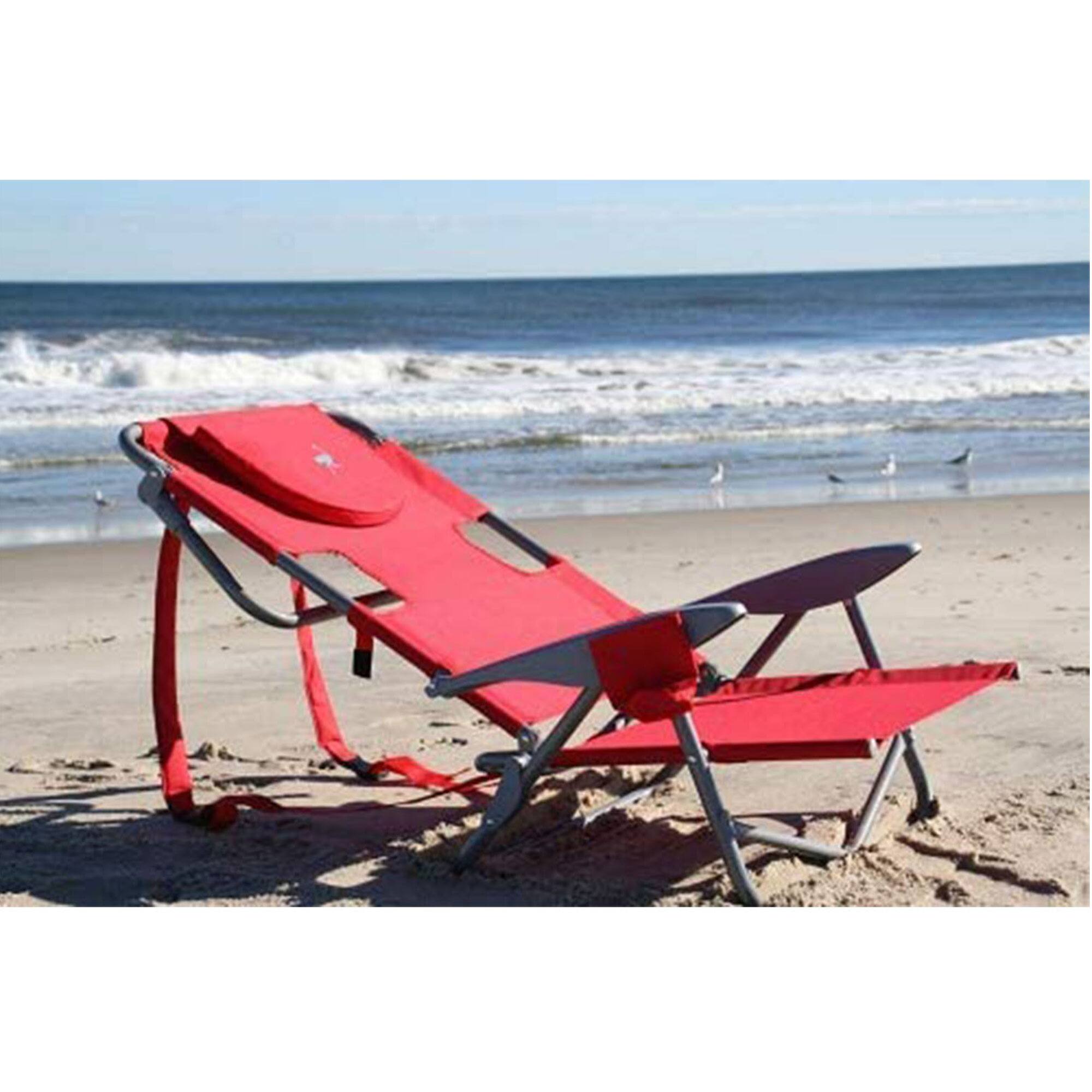 Alt View 8. Ostrich - Ostrich On Your Back Folding Reclining Outdoor Camping Lawn Chair, Red (2 Pack) - Red.