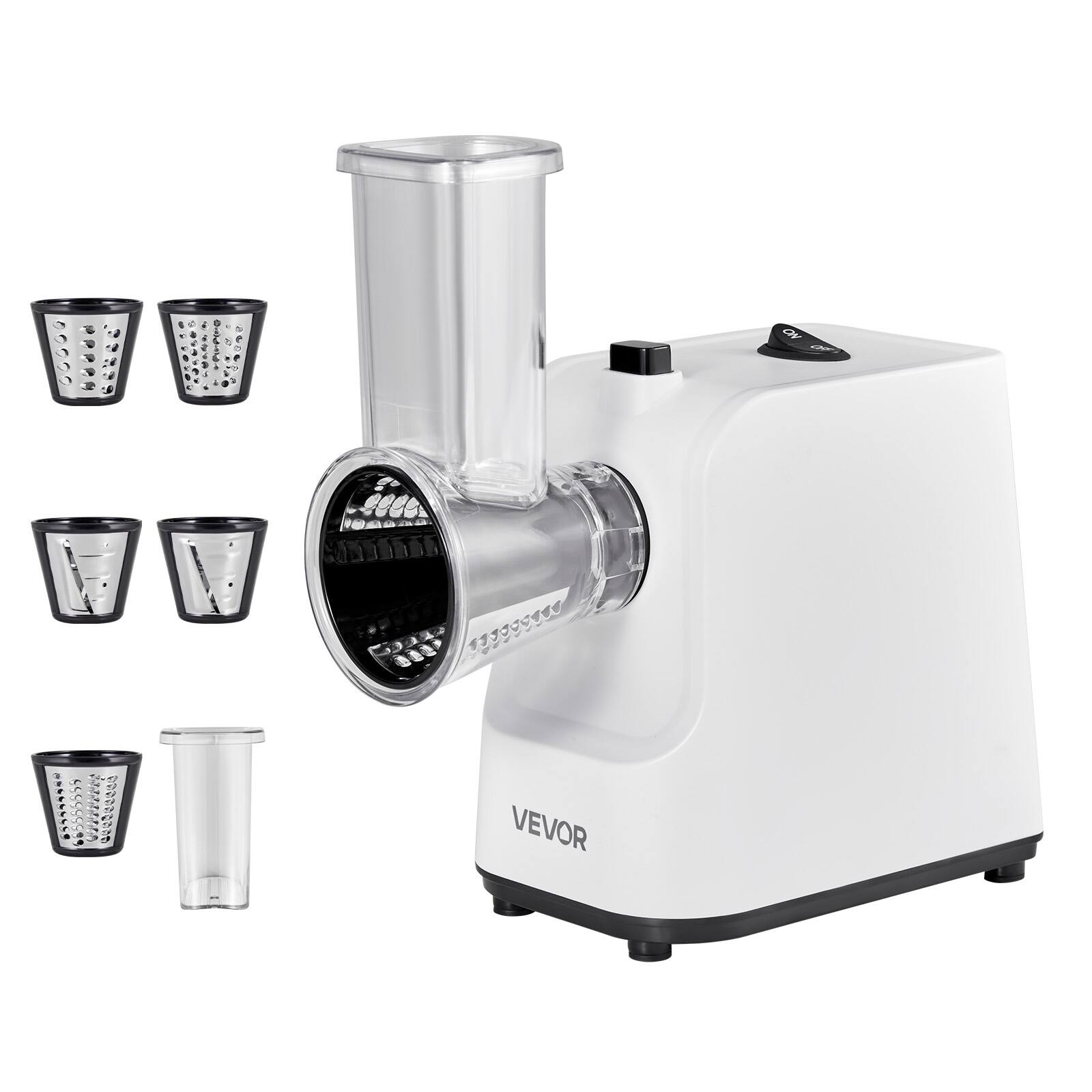 Alt View 5. VEVOR - Electric Cheese Grater Salad Maker, 200W Salad Shooter, Electric Vegetable Slicer Shredder Chopper for Fruits - Sliver.