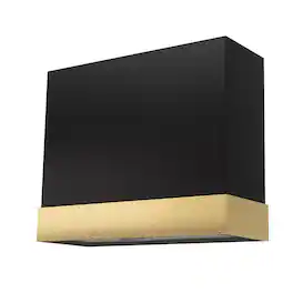 Akicon - 36 inches - Externally Vented - Wall Range Hood - Black with Gold