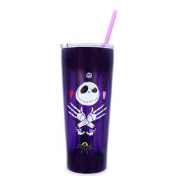Disney - The Nightmare Before Christmas Stainless Steel Tumbler | Holds 22 Ounce - Purple