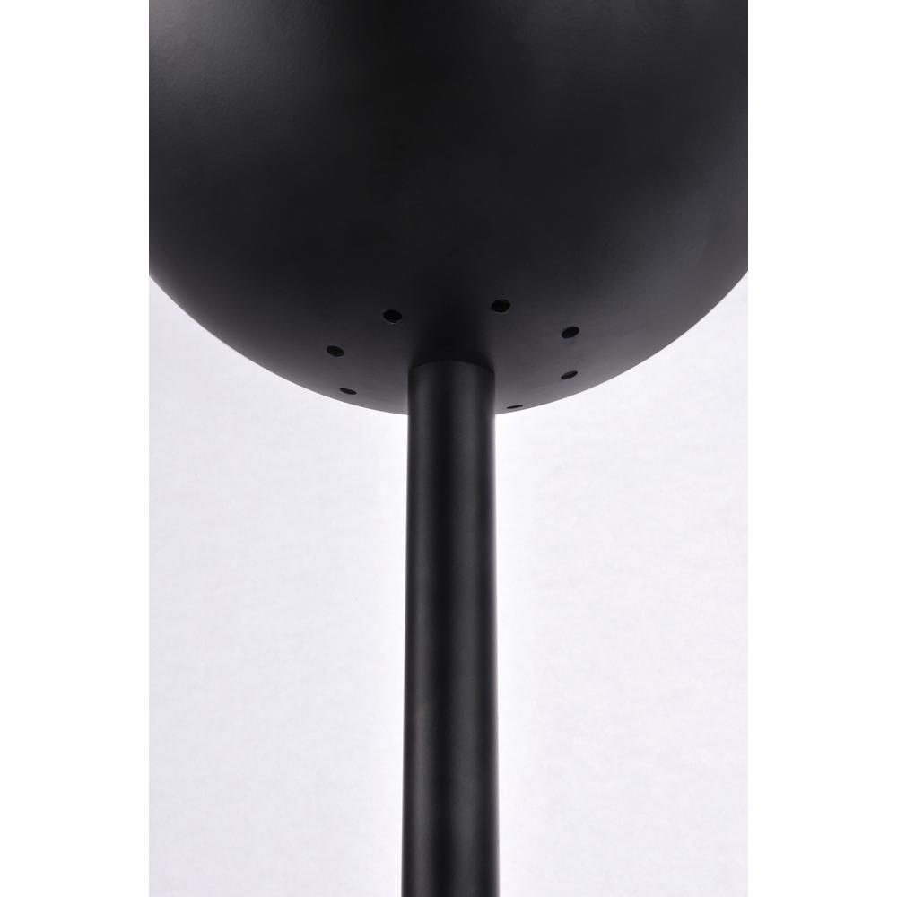 Left. Living District - Eclipse 1 Light Black Floor Lamp With Frosted White Glass - Black And Frosted White.