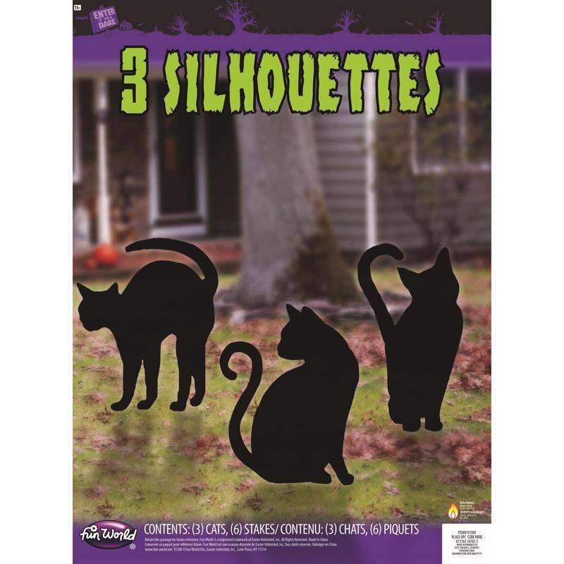 ENTER DARE 3 SILHOUETTES  
fun World  
CONTENTS: (3) CATS, (6) STAKES / CONTENU: (3) CHATS, (6) PIQUETS - TNV