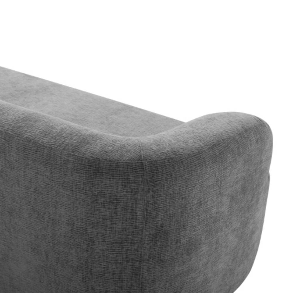 Alt View 6. LUCKY ONE - 86" Boneless Chenille Cloud Sofa No Assembly w/ 4 Pillows High Density Foam - Gray.