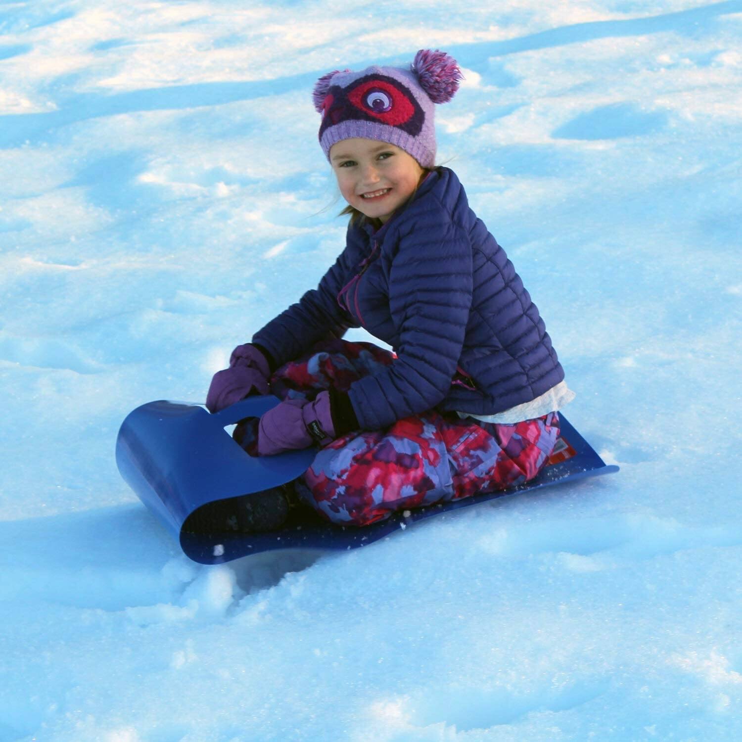 Alt View 5. Flexible Flyer - Flexible Flyer Flying Carpet Lightweight Roll Up Plastic Winter Snow Sled, Blue - Blue.