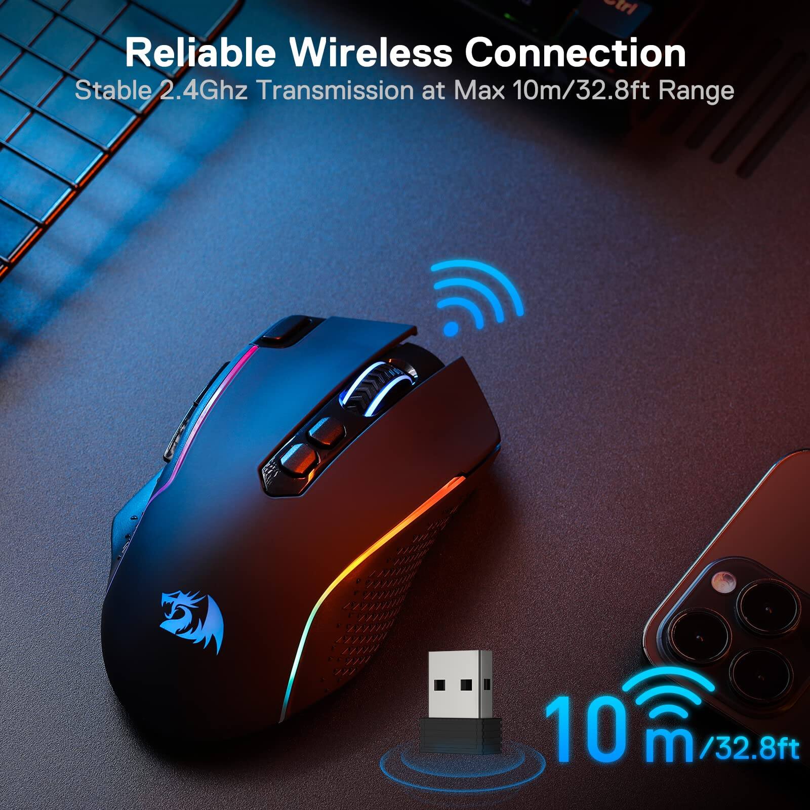 Reliable Wireless Connection  
Stable 2.4Ghz Transmission at Max 10m/32.8ft Range