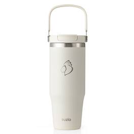 Buzio - Insulated Tumbler with 2-in-1 Lid and Straw - Fits in Cup Holder - 32oz White