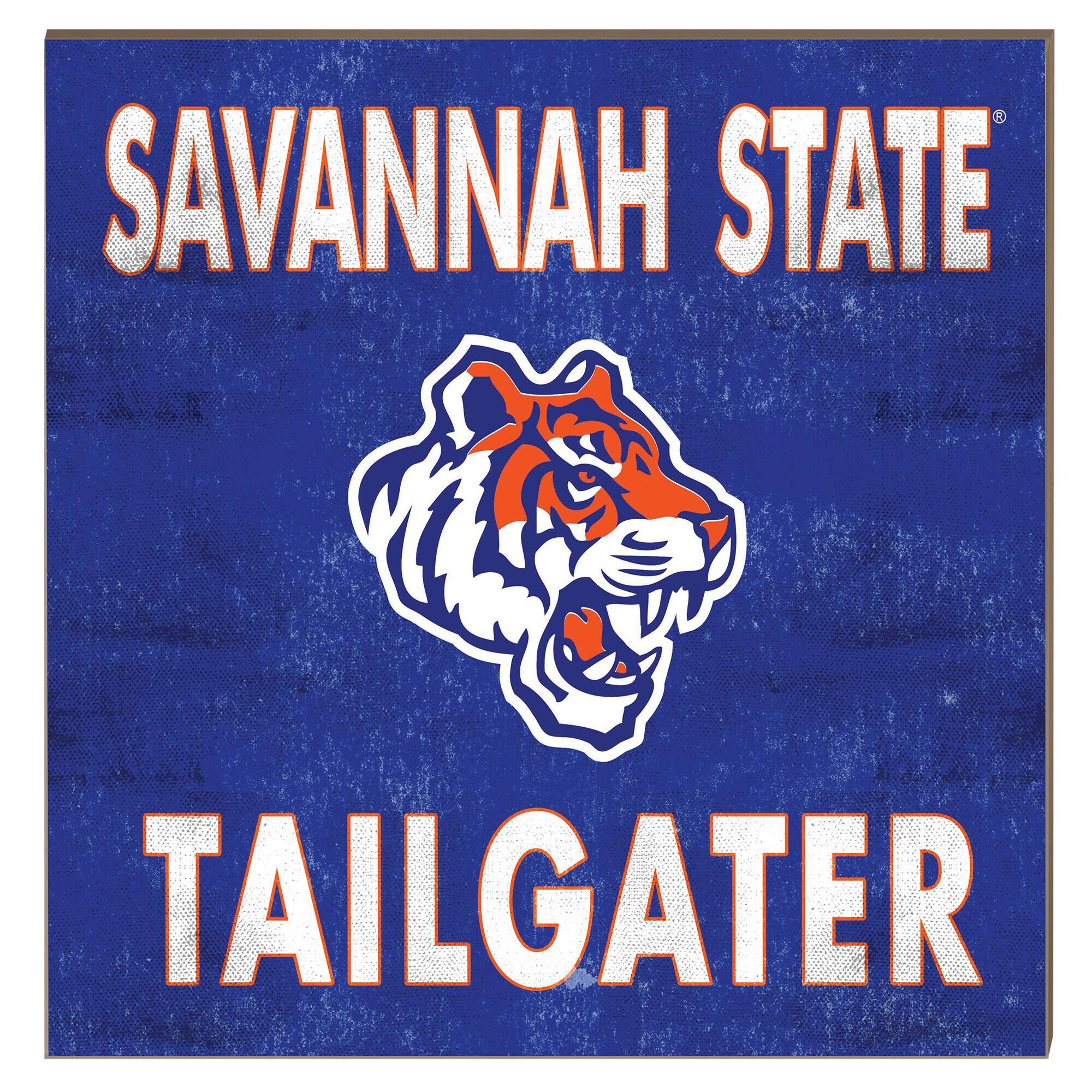 Savannah State Tigers 10" x 10" Team Color Tailgater Plaque