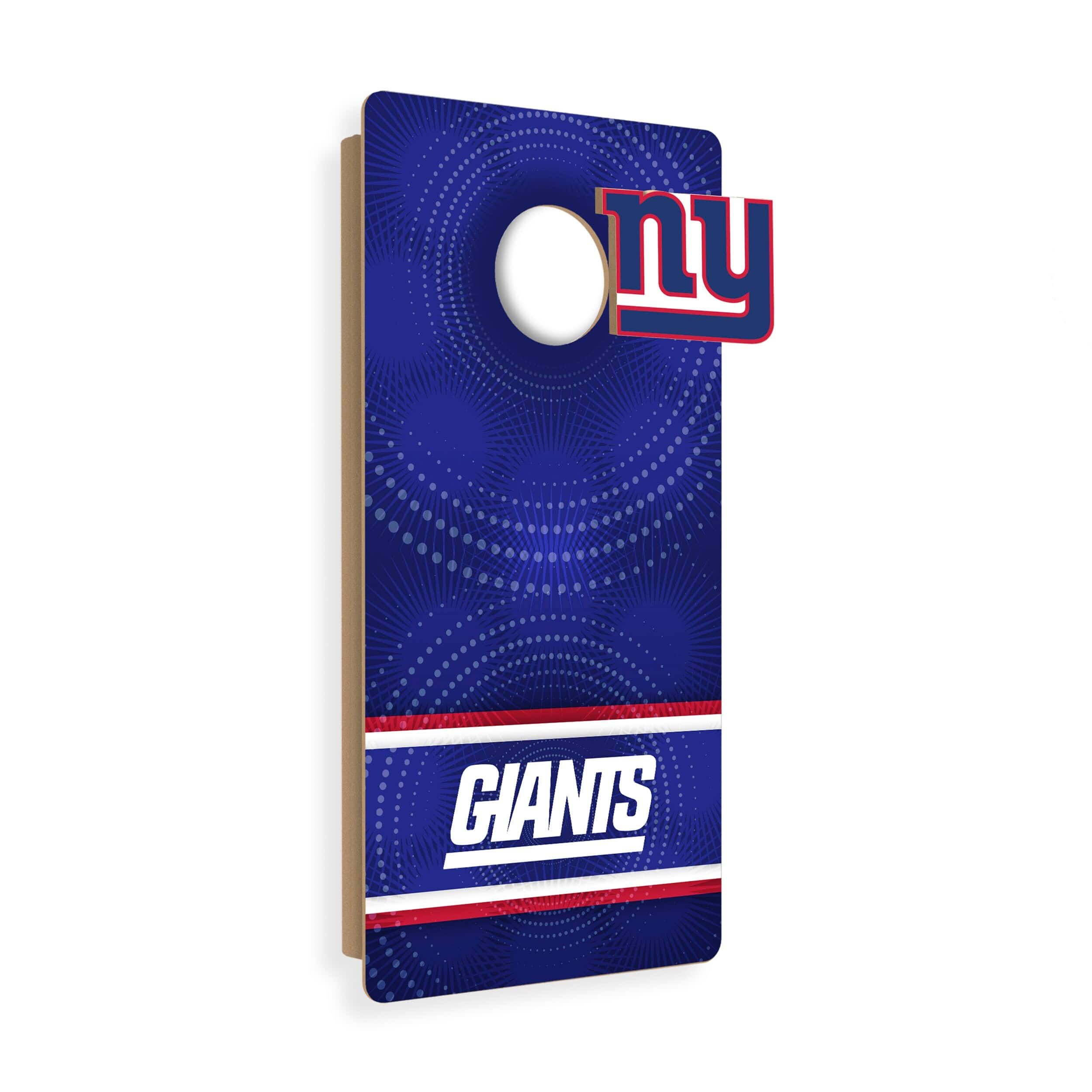 Front. Fan Creations - New York Giants Wall Hanging Cornhole Board - Multicolor.