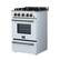 Angle. Forno Appliances - Breno 2.3 Cu. Ft. Freestanding Gas Range with Antique Brass Accents - White.