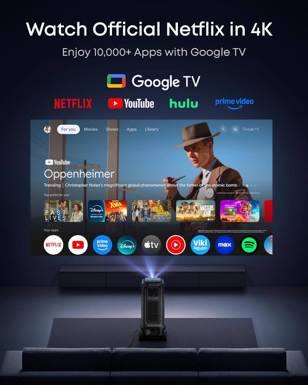 Soundcore Nebula X1 Pro Triple Laser 4K Projector with 200 Inch