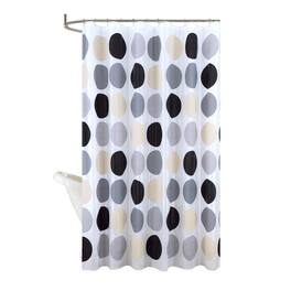 RT Designers Collection - 90 GSM Printed Peva Glit Dorothy Shower Curtain 70" x 72" - Charcoal