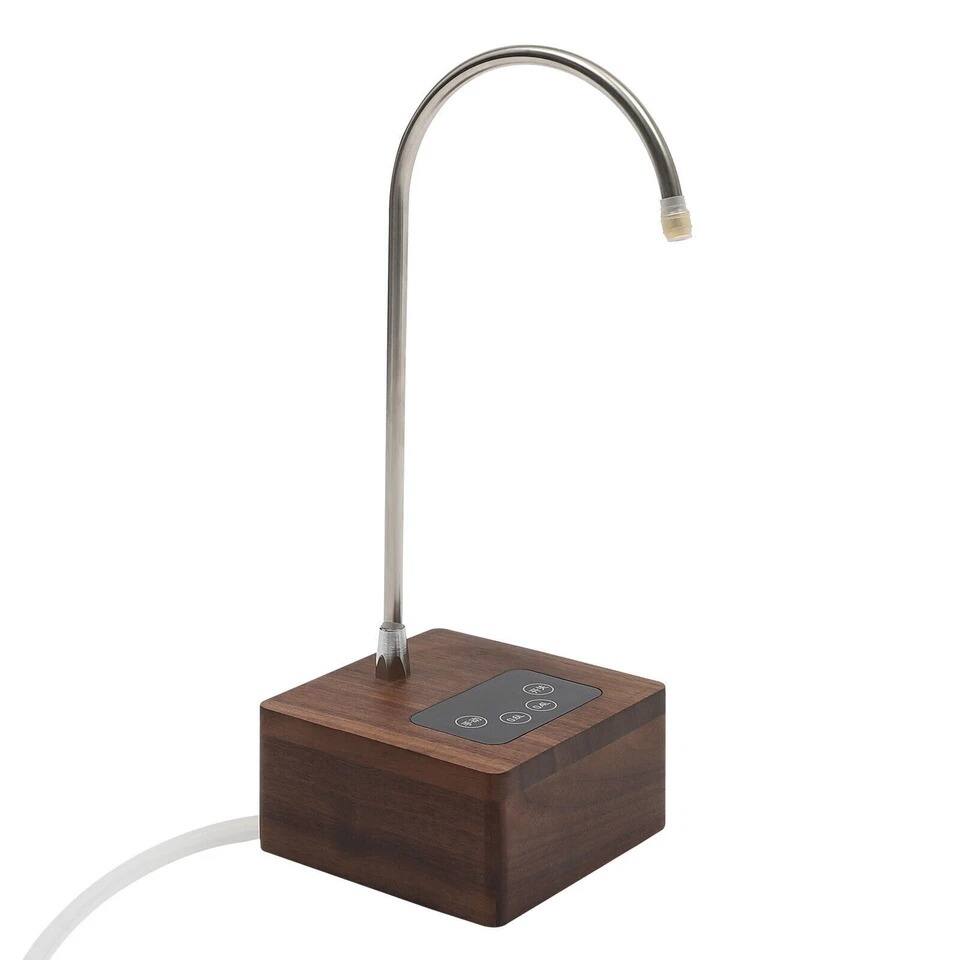 Alt View 2. Home Collection - Electric Tabletop Water Dispenser Jug Pump - Walnut.