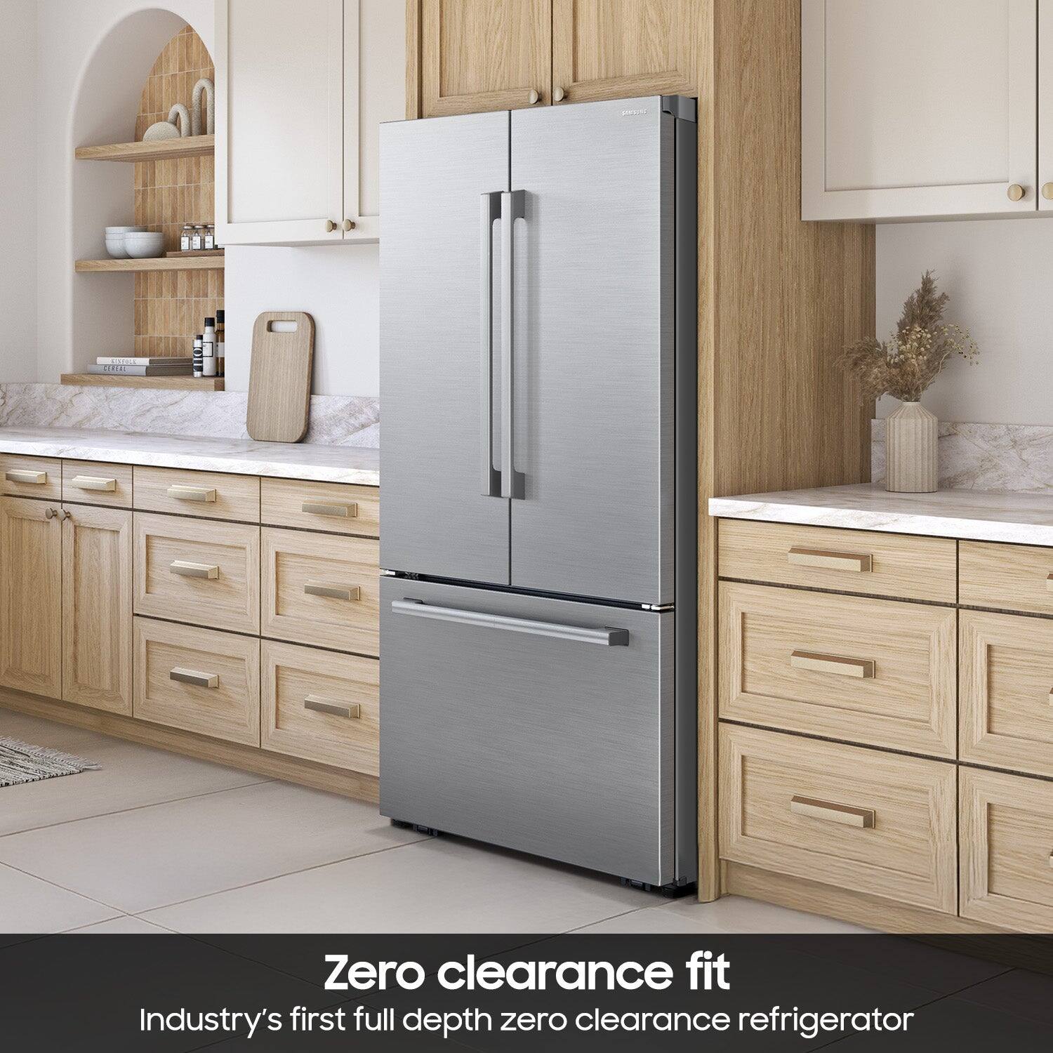 Zero clearance fit  
Industry's first full depth zero clearance refrigerator