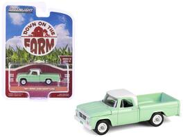Greenlight - 1964 Dodge D-200 Sweptline Pickup Truck "Down on the Farm" Series 10 1/64 - Turf Green with White Top