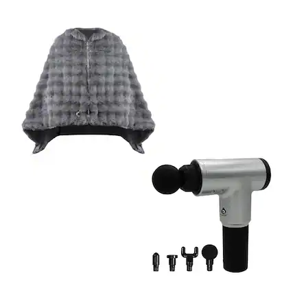 Front. Pursonic - Heated Poncho & 6-Speed Deep Tissue Massager.