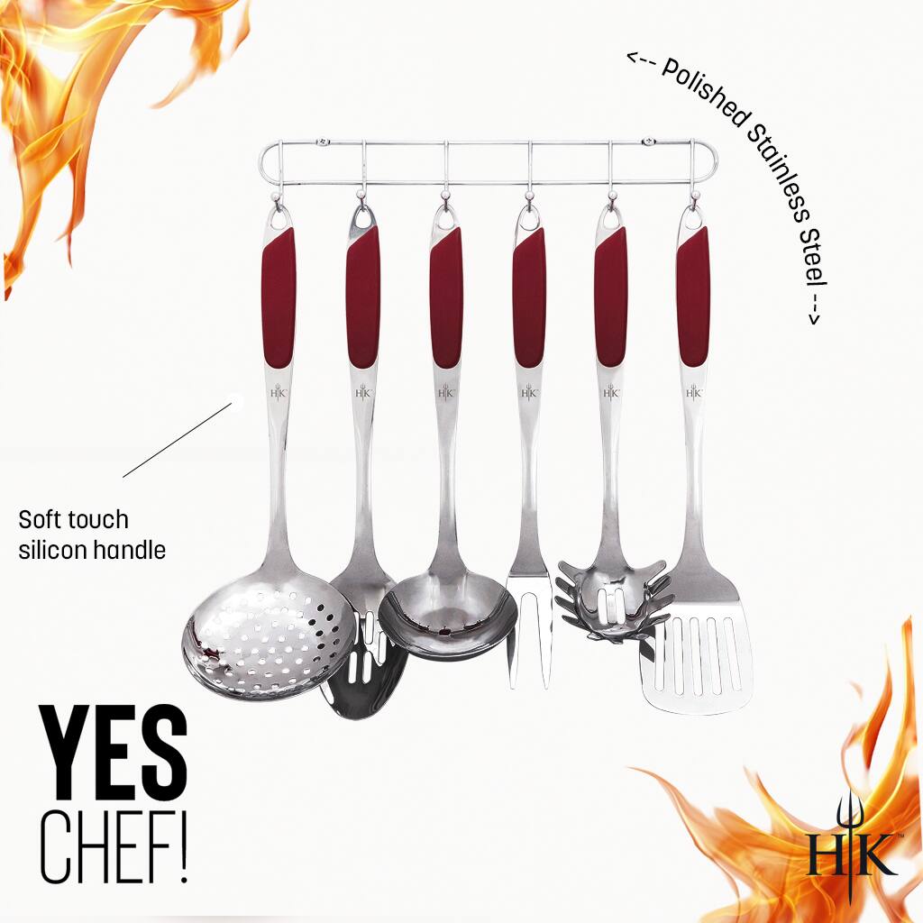 YES CHEF!

Polished Stainless Steel

Soft touch silicon handle
