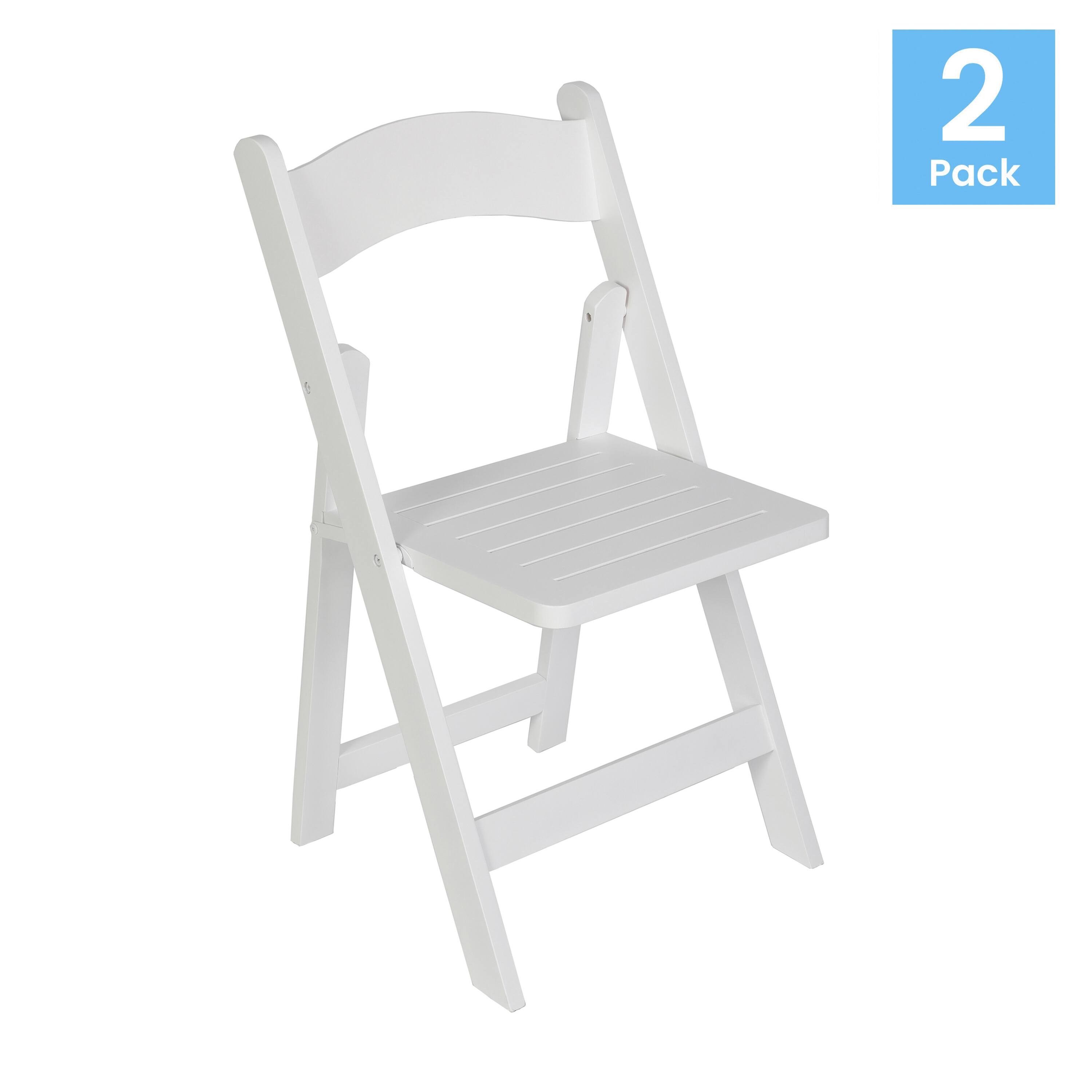 Alt View 1. Emma + Oliver - Magill Set of 2 Solid Wood Foldable Dining Chairs - White.