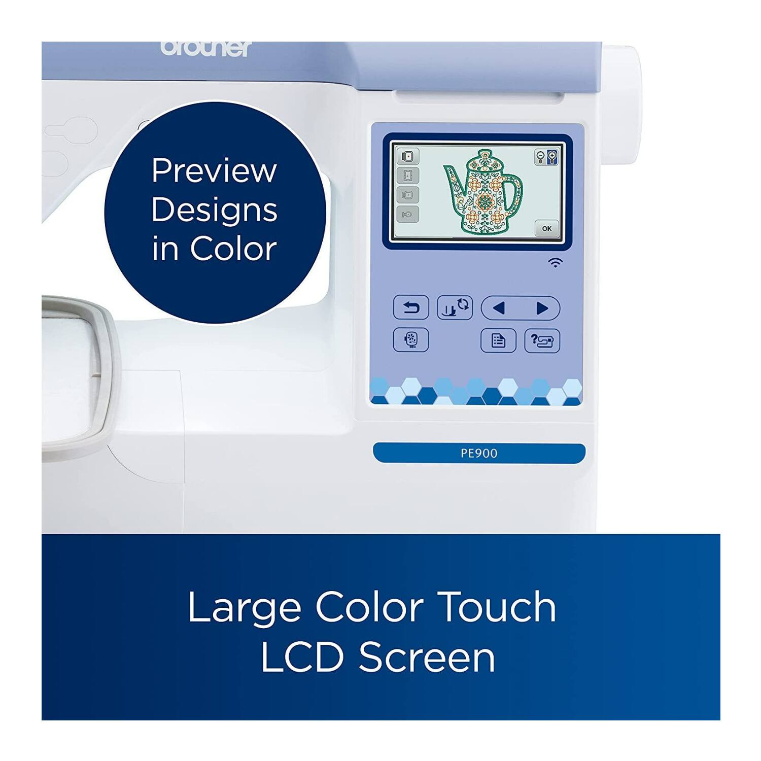 Preview Designs in Color

Large Color Touch LCD Screen

PE900