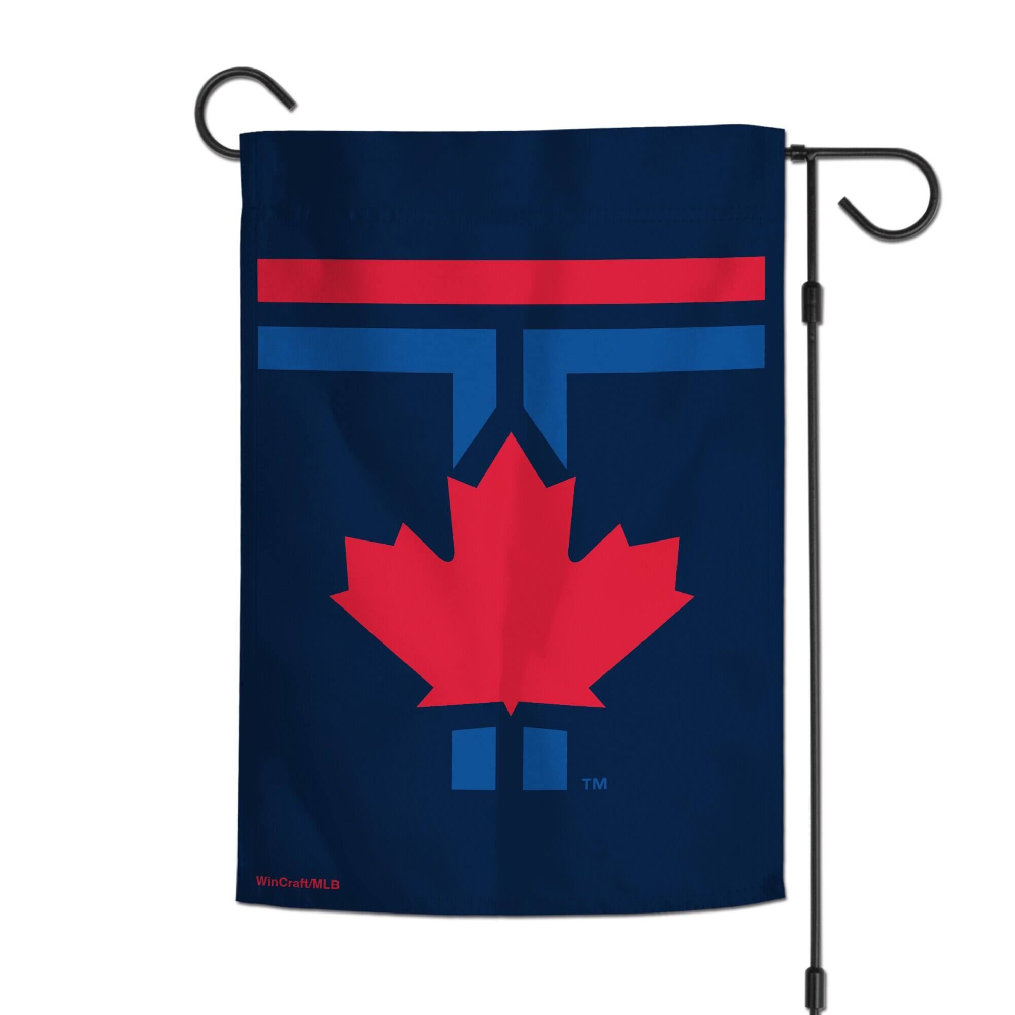 Alt View 1. WinCraft - Toronto Blue Jays 2024 City Connect 12" x 18" Two-Sided Garden Flag - Multicolor.