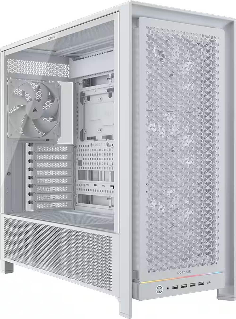 CORSAIR - 5000D RS Mid-Tower Modular PC Case - White