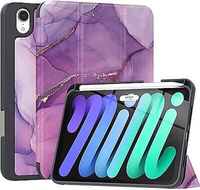 Alt View 2. SaharaCase - iPad mini A17 Pro & 6th Generation 2021 Protection Bundle, Folio Case with Tempered Glass Screen - Purple.