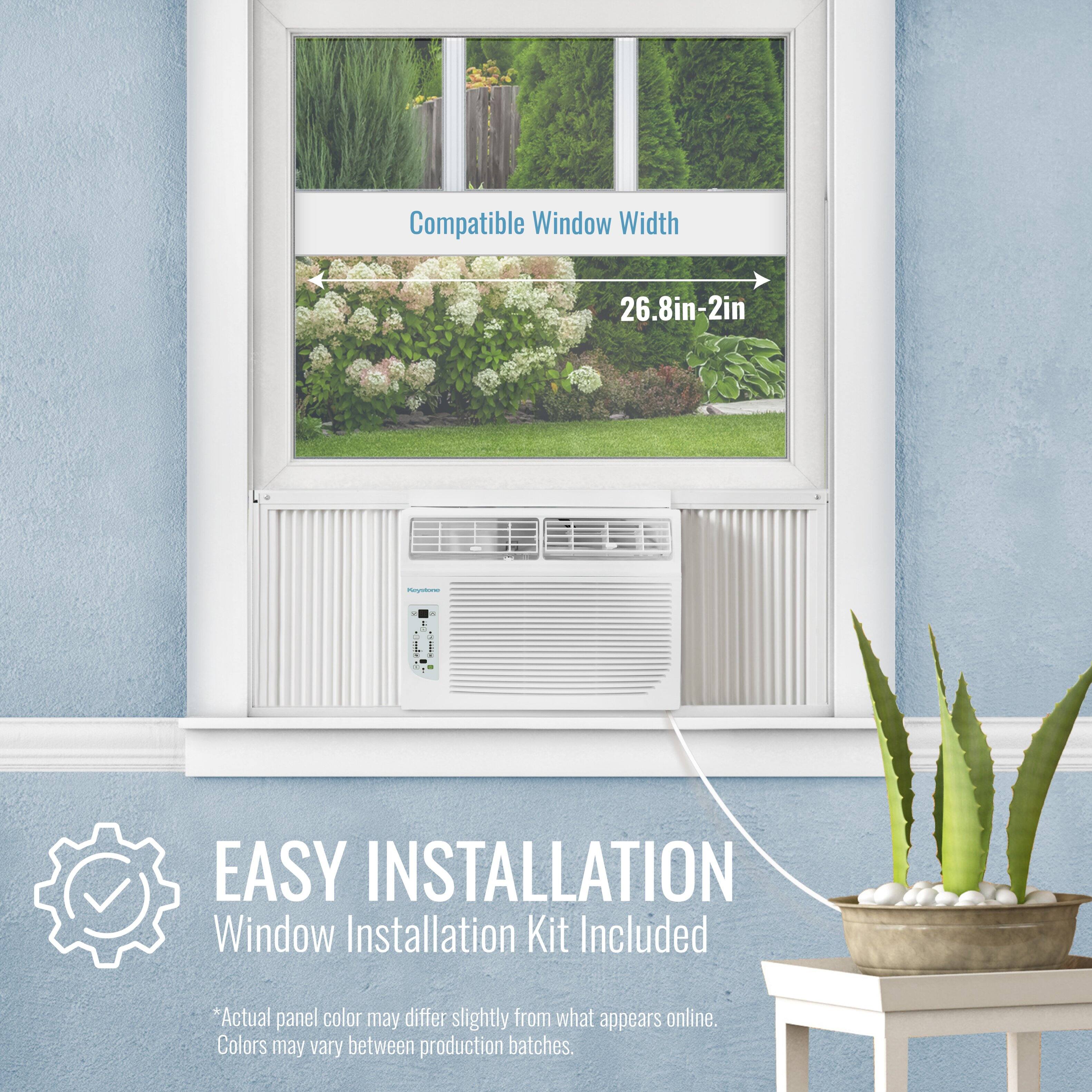 Compatible Window Width: 26.8in-2in

EASY INSTALLATION
Window Installation Kit Included

*Actual panel color may differ slightly from what appears online. Colors may vary between production batches.