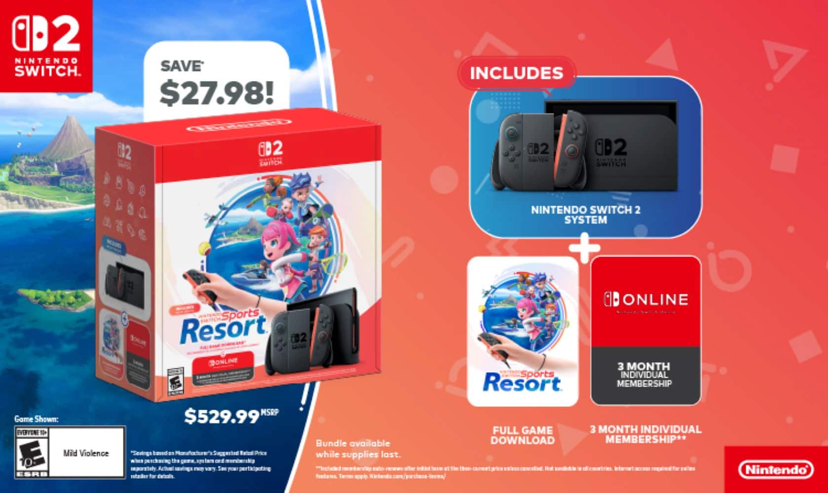 Switch 2 + Nintendo Switch Sports Resort Bundle - Best Buy