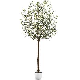 Best Choice Products - 8Ft Artificial Olive Tree, Lifelike Faux Tree, Home Accent Decor w/ Planter Pot, Realistic Trunk - Green