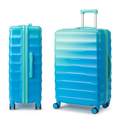 Alt View 1. Winado - 28" Carry-on Luggage Trolley PC+ABS Hardside Large Suitcase with Double Spinner Wheels & TSA Lock for Travel Business - 绿色蓝色渐变.