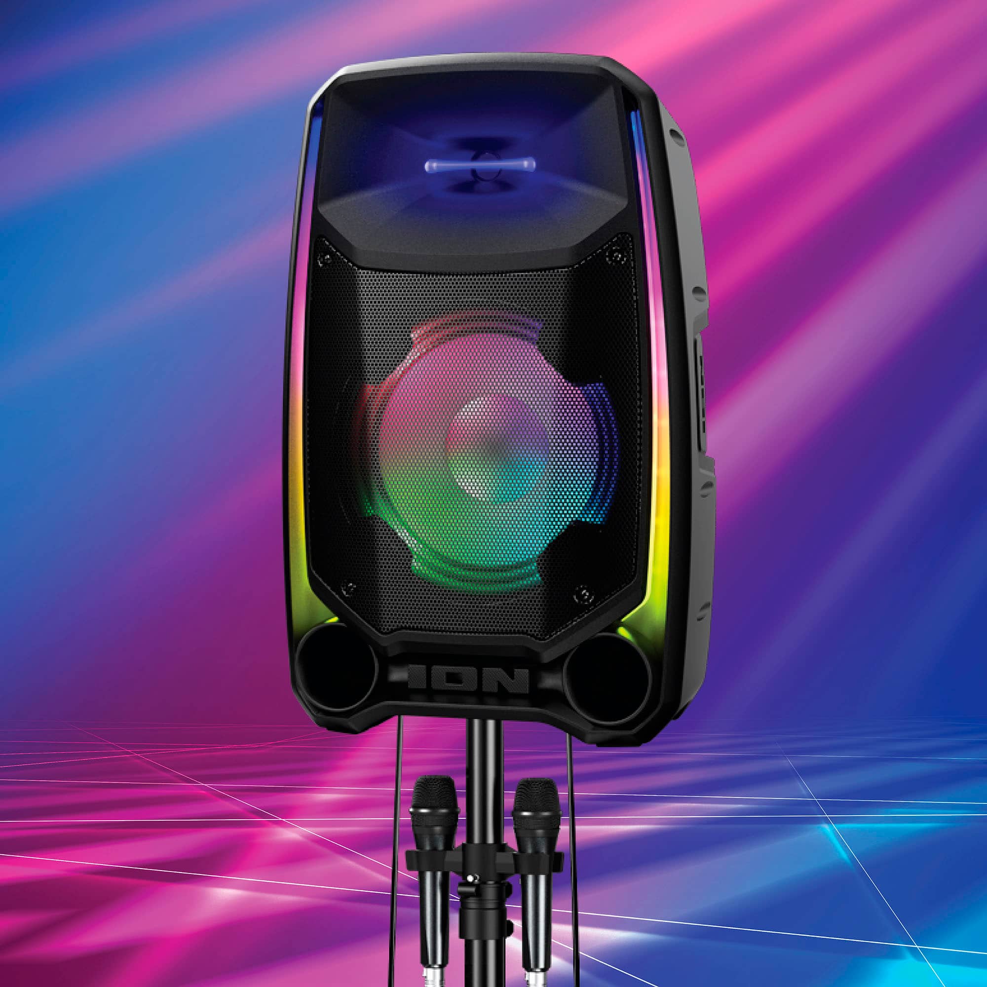 Alt View 15. ION Audio - Total PA Ultimate High-Power Bluetooth Speaker System with Edge Glow - Black.