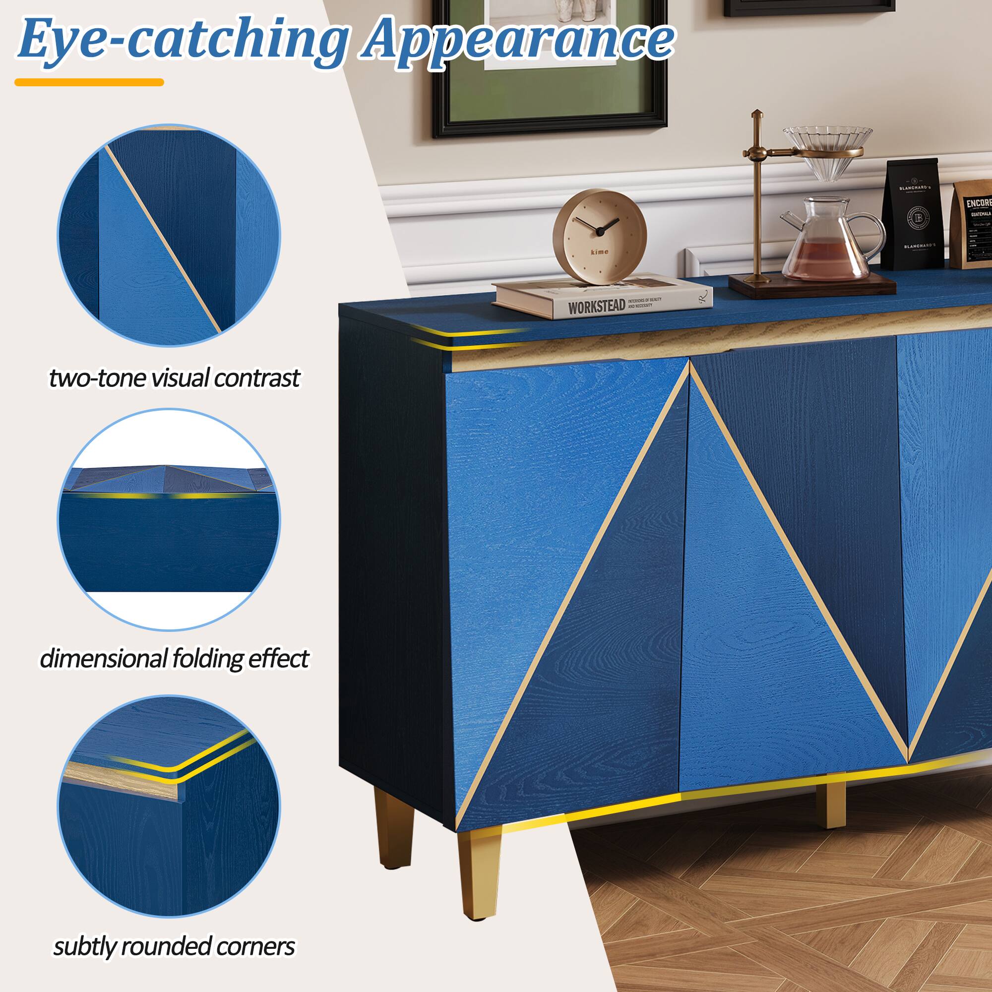 Eye-catching Appearance

- two-tone visual contrast
- dimensional folding effect
- subtly rounded corners