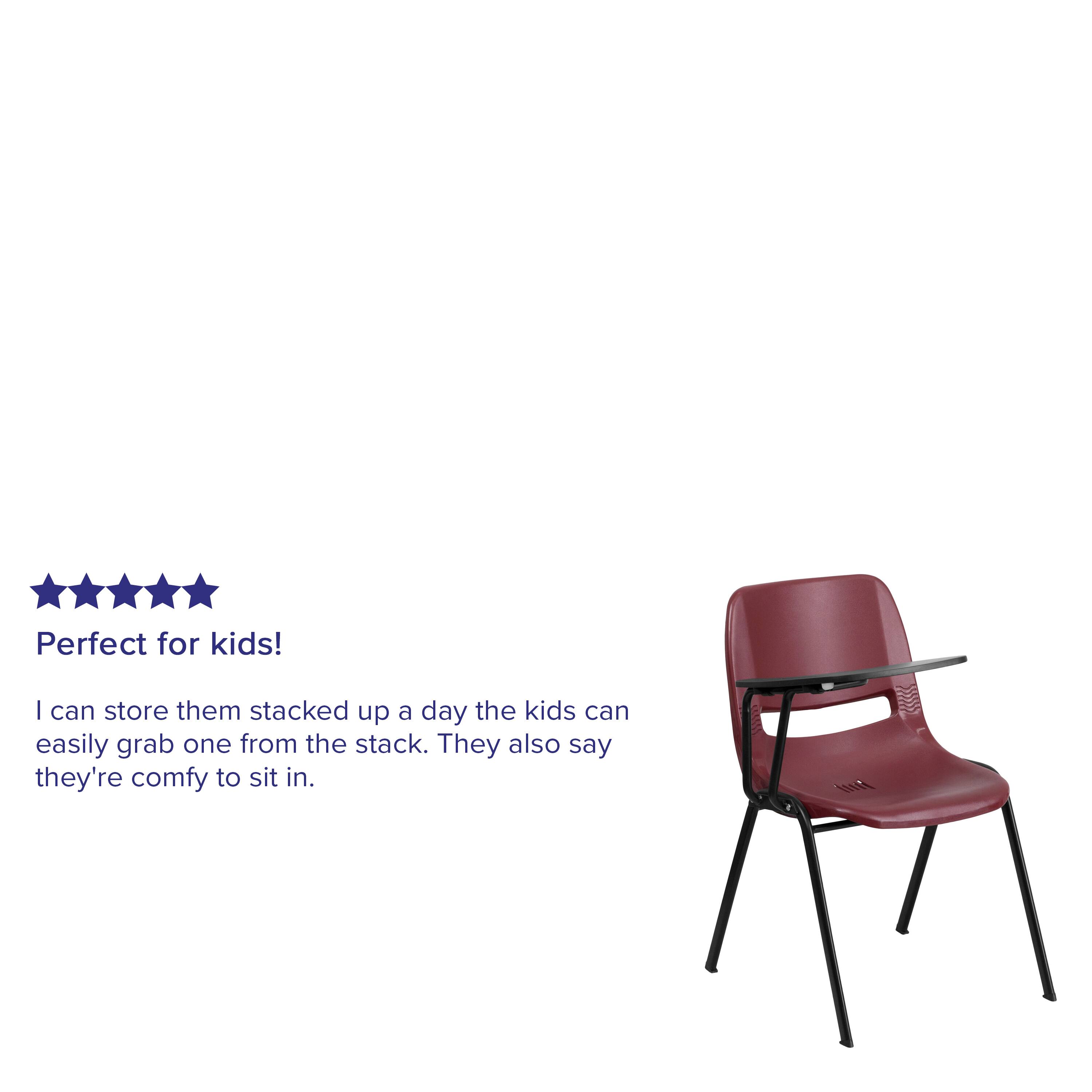 Perfect for kids!  
I can store them stacked up a day the kids can easily grab one from the stack. They also say they're comfy to sit in.