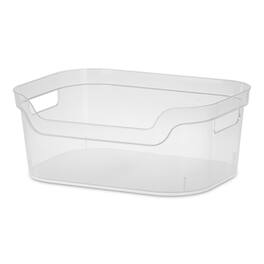 Sterilite - 5.25 x 9.5 x 13 In Open Storage Bin with Carry Handles, 8 Pack - Clear