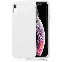 Entronix - Liquid Silicone Case for iPhone XR - Durable and Stylish Protection - White