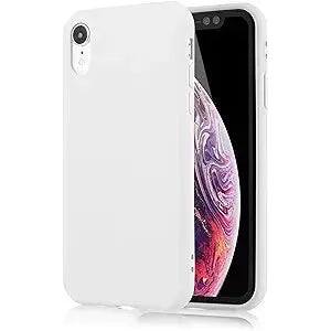 Entronix - Liquid Silicone Case for iPhone XR - Durable and Stylish Protection - White