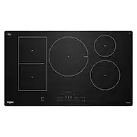 Whirlpool - 36" Electric Induction Cooktop with Temp Cook Technology and WipeClean Coating - Black - Front_Zoom