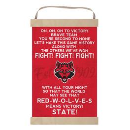 Jardine - Arkansas State Wolves 12'' x 20'' Fight Song Banner Sign - Red