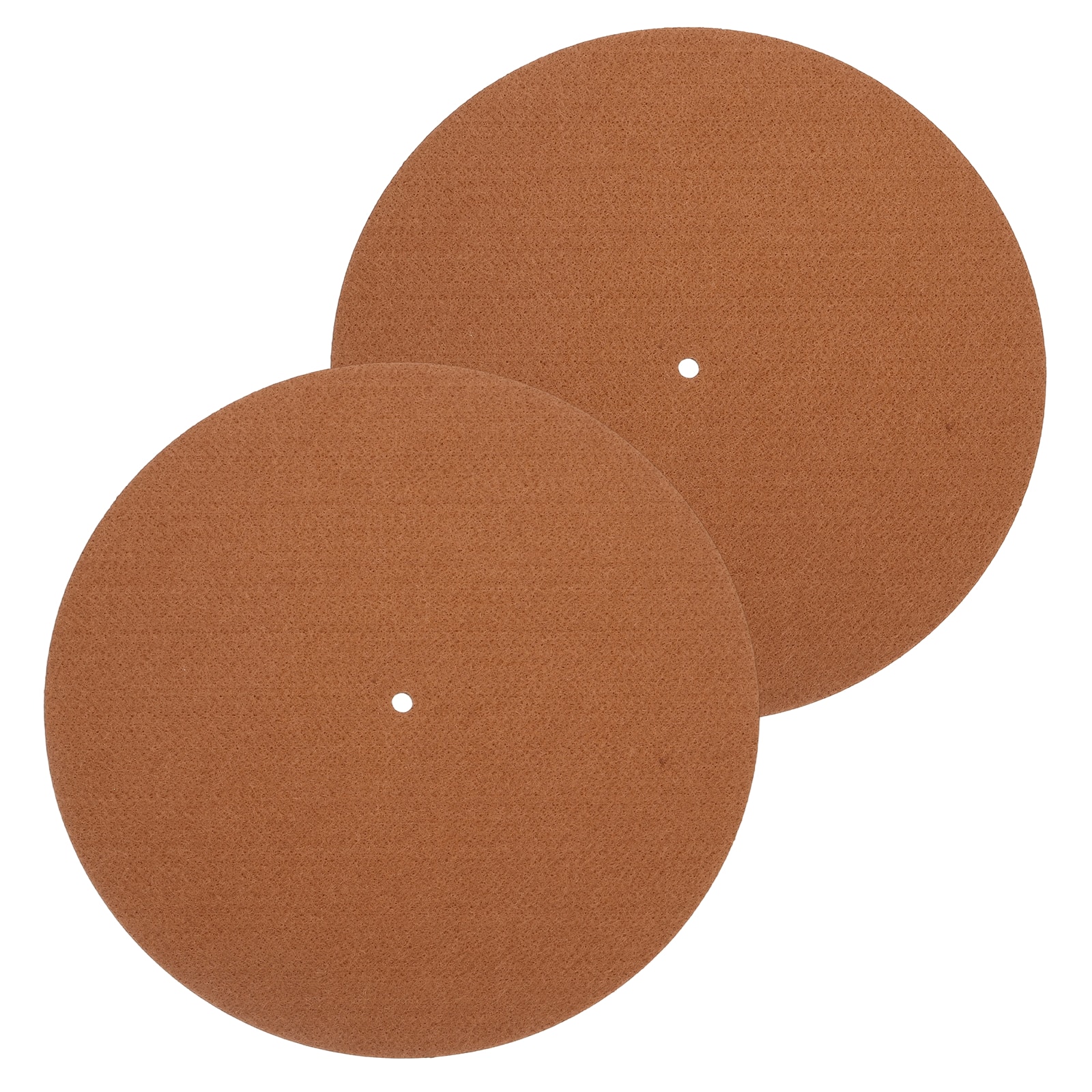 Unique Bargains - 2pcs Record Player Mat, 10 Inch Turntable Mat 3mm Felt Pad for Vinyl Record - Brown