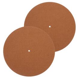 Unique Bargains - 2pcs Record Player Mat, 12 Inch Turntable Mat 3mm Felt Pad for Vinyl Record - Brown