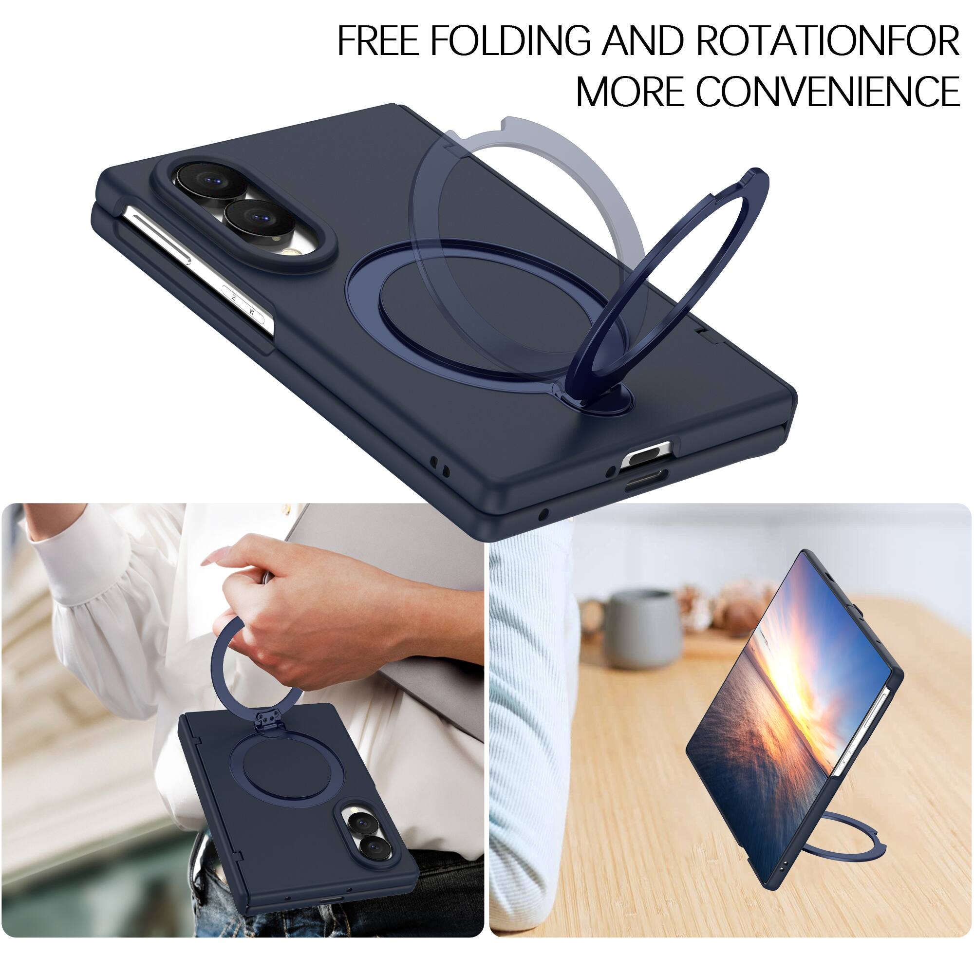 Dteck Premium Matte Shockproof Case with Integrated Hinge Coverage ...