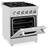 Alt View 1. ZLINE - 24 in. Wide 4 Burner Legacy Dual Fuel Range with Oven in Satin Stainless Steel (RAS-SN-24) - Satin Stainless Steel.