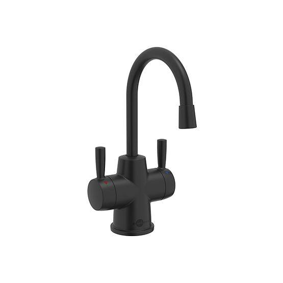 Angle. InSinkerator - HOT250 Instant Hot & Cold Water Dispenser System, 2-Handle Drinking Water Faucet with 2/3-Gallon, Stainless Steel Tank - Matte Black.