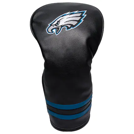 Front. Team Golf - Philadelphia Eagles Vintage Driver Head Cover - Multicolor.