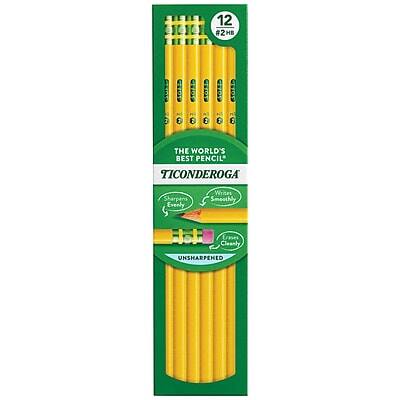 12 #2 HB  
THE WORLD'S BEST PENCIL  
TICONDEROGA  
Sharpens Evenly  
Writes Smoothly  
Crases Cleanly  
UNSHARPENED