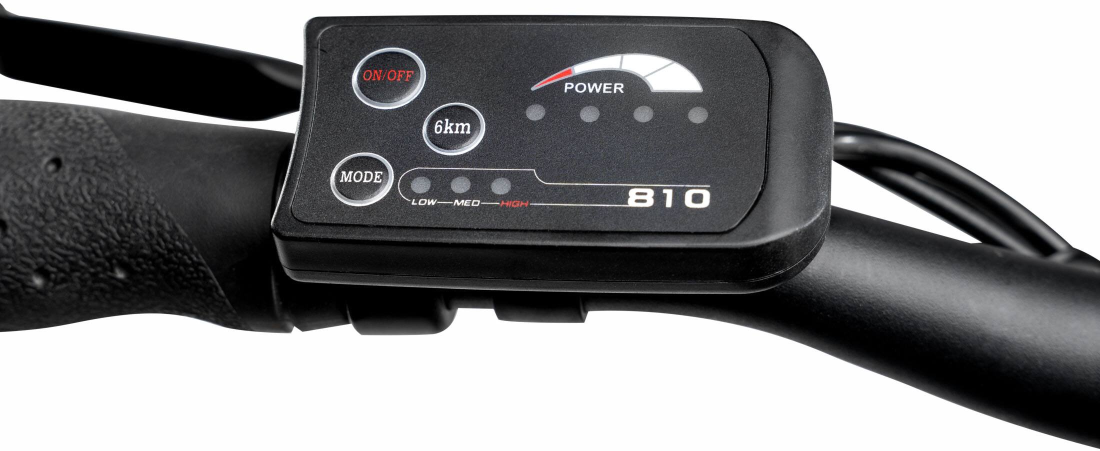 ON/OFF  
6km  
MODE LOW - MED - HIGH  
POWER  
810