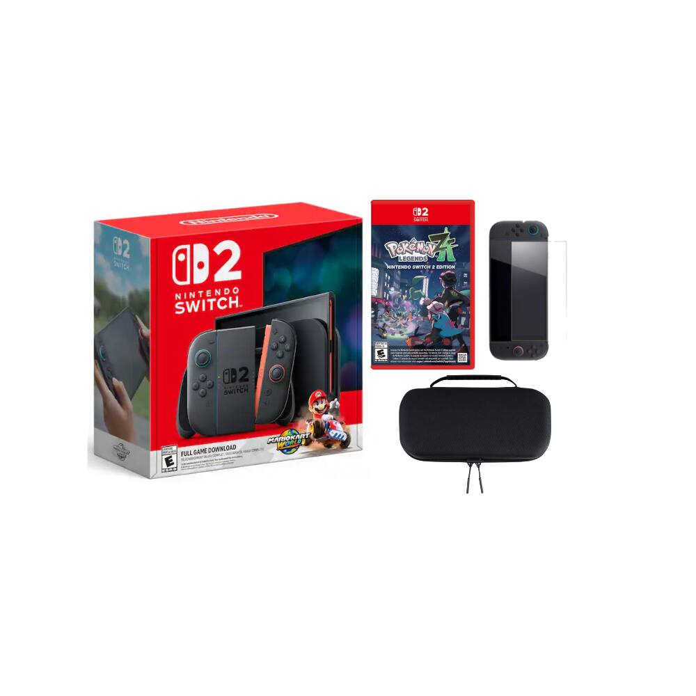 Switch 2 Mario Kart World Bundle With Accessories & Pokemon Z A